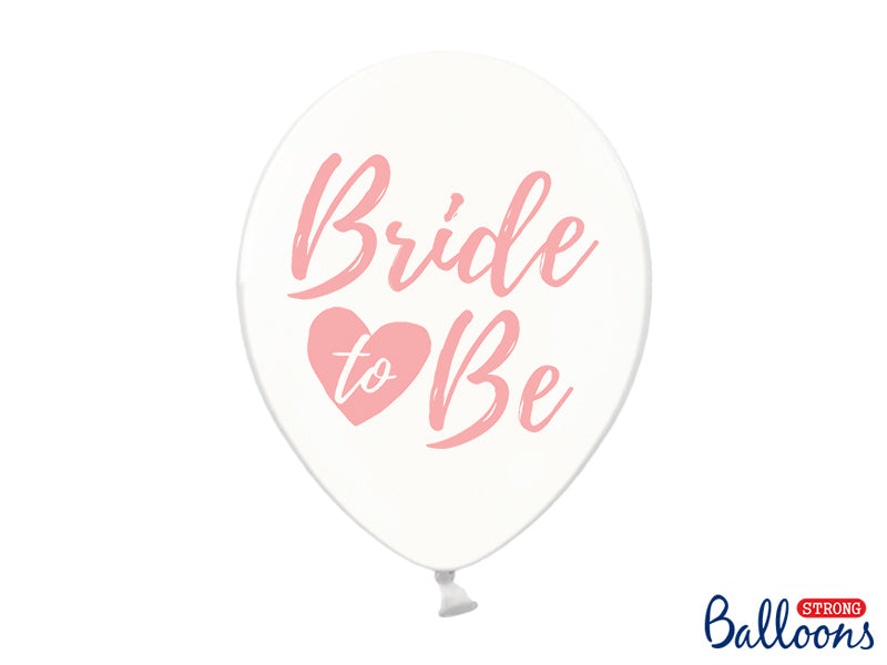 Bride to be lánybúcsús átlátszó lufi arany vagy rózsaszín színben (6 db/csomag)