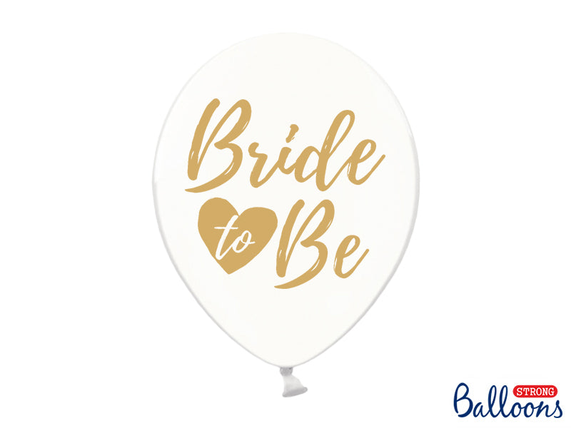 Bride to be lánybúcsús átlátszó lufi arany vagy rózsaszín színben (6 db/csomag)