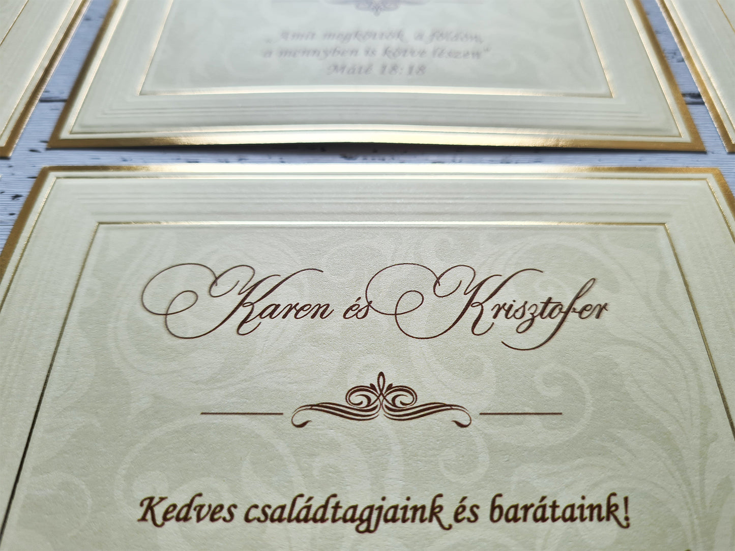 Goldheaven esküvői meghívó