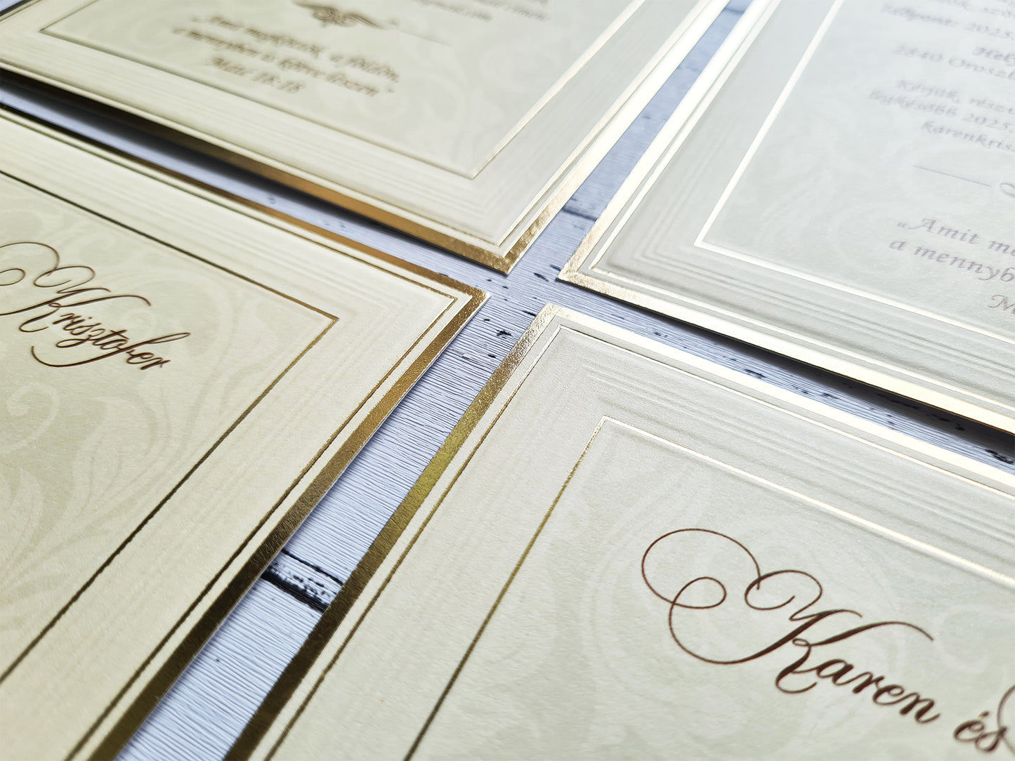 Goldheaven esküvői meghívó