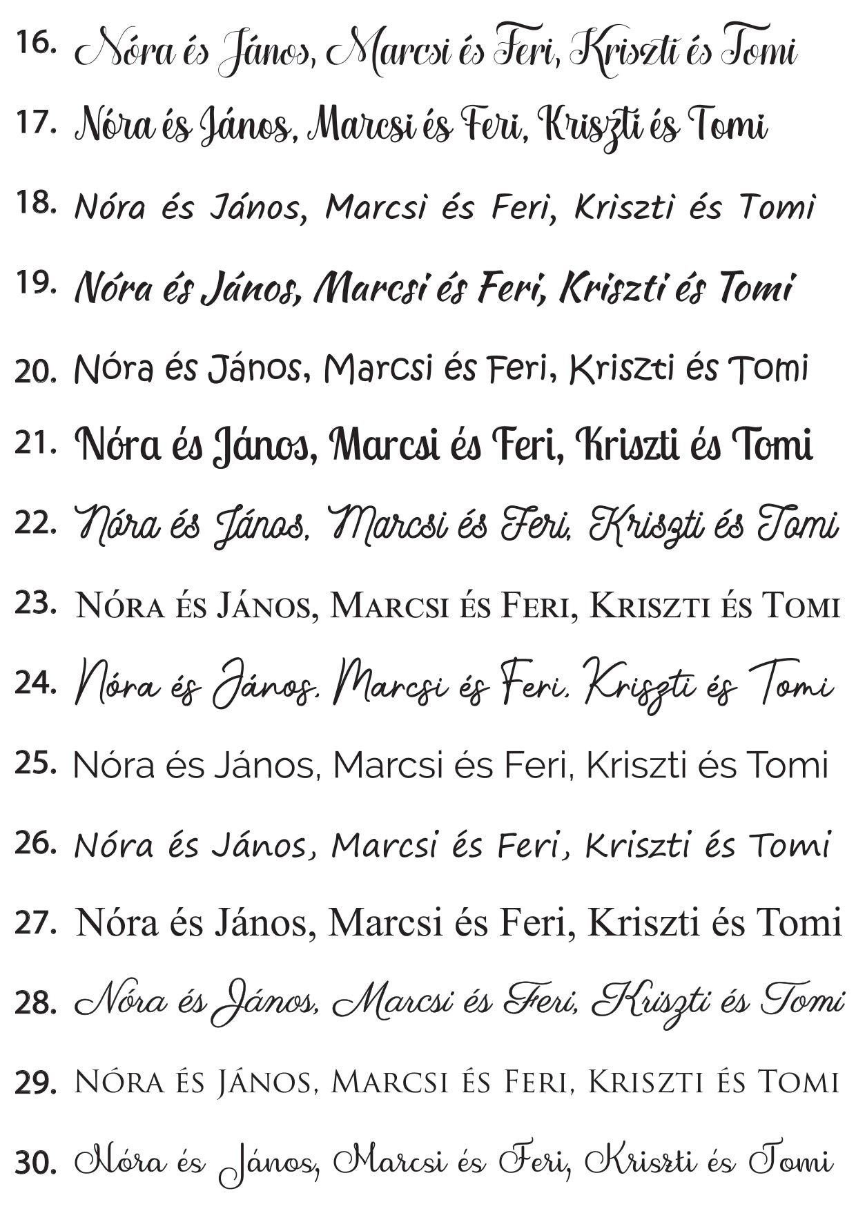 Gravírozott fa szív hűtőmágnes köszönetajándék