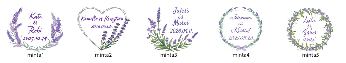 Levendulavirággal töltött zsákocska köszönetajándék
