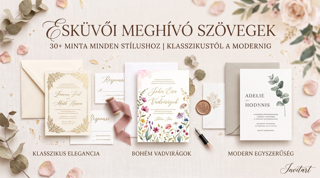 Esküvői meghívó szövegek – 30+ minta minden stílushoz