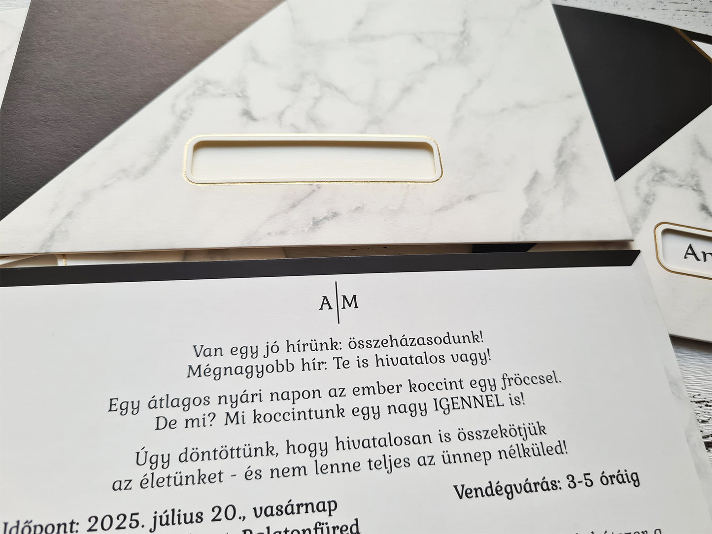 Arama esküvői meghívó