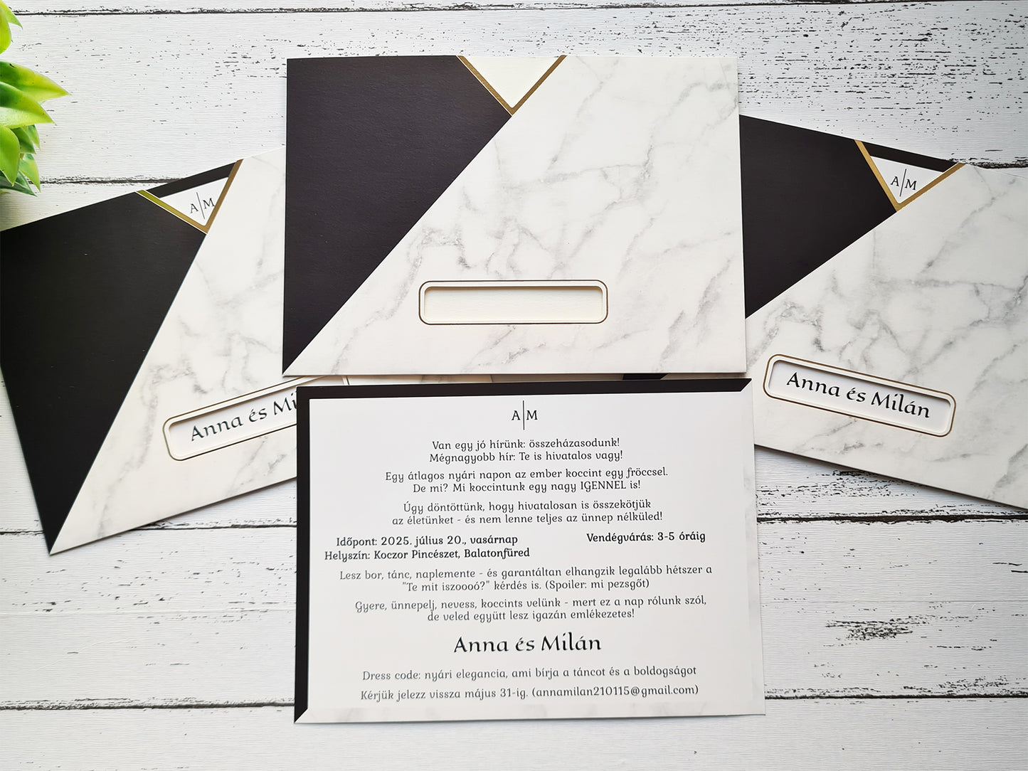 Arama esküvői meghívó