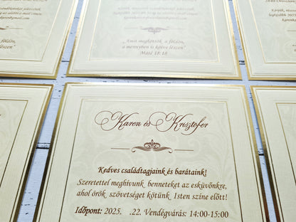 Goldheaven esküvői meghívó