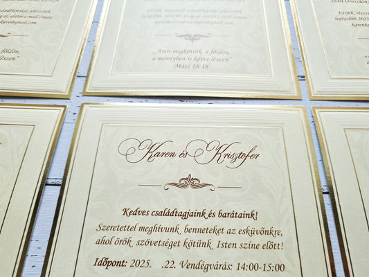 Goldheaven esküvői meghívó