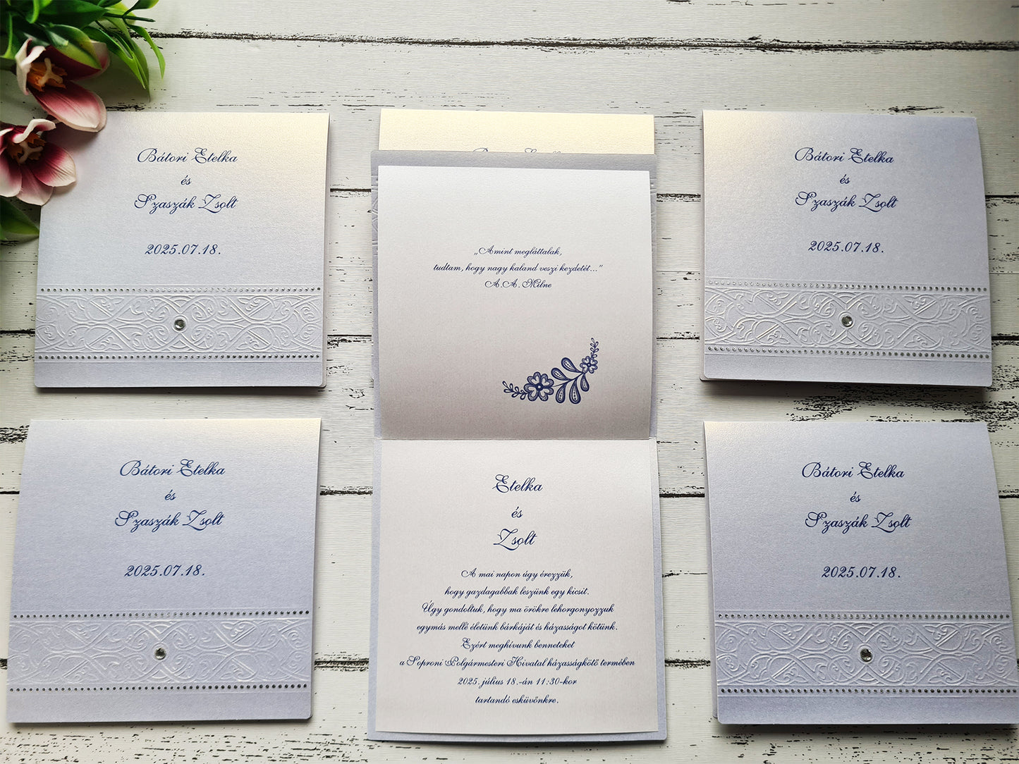 Gyémánt esküvői meghívó