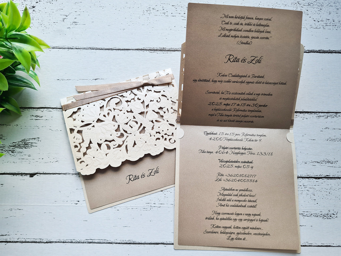 Melódia esküvői meghívó