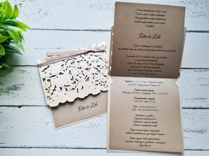 Melódia esküvői meghívó