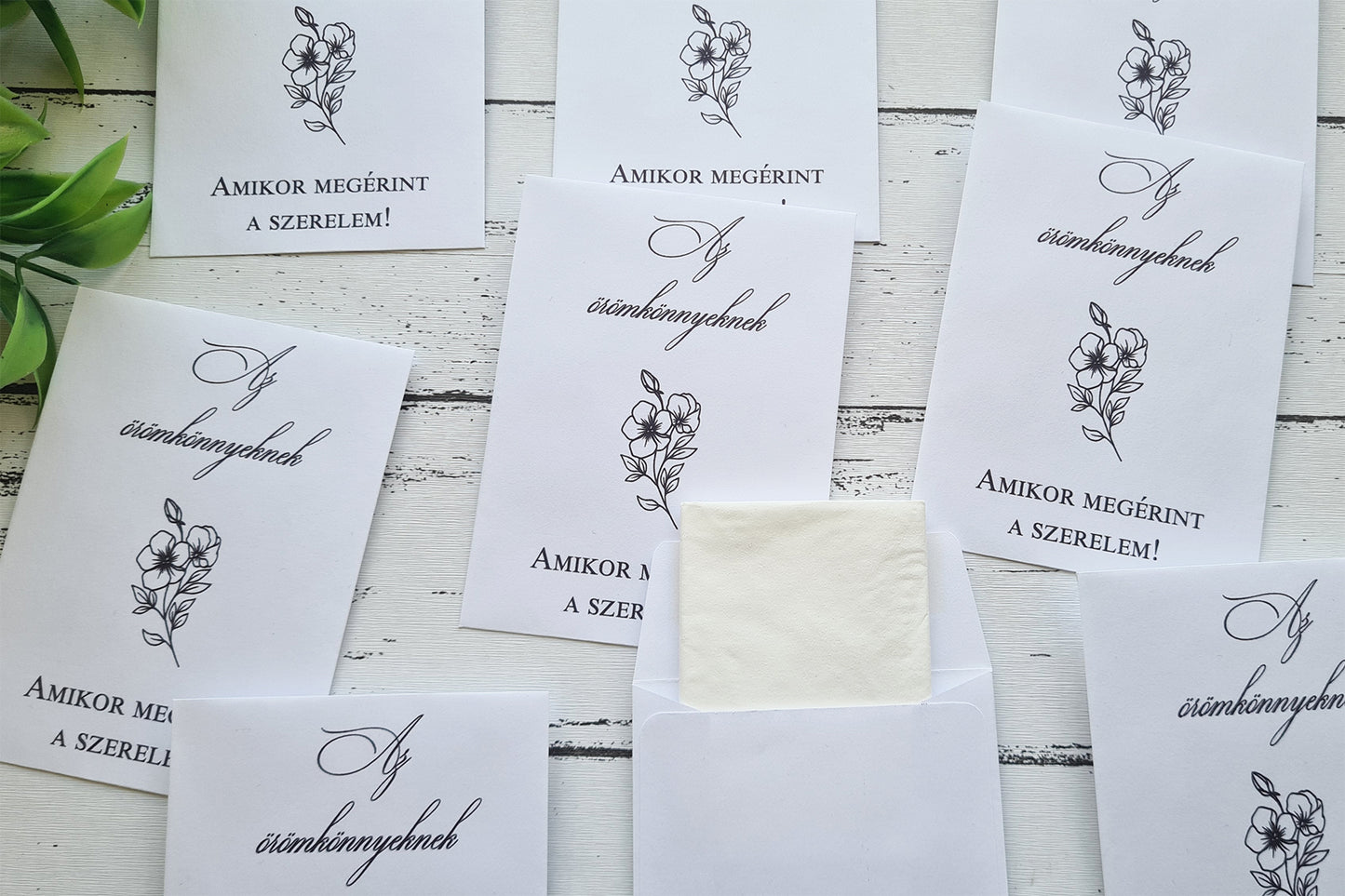 Az örömkönnyeknek - esküvői zsebkendő