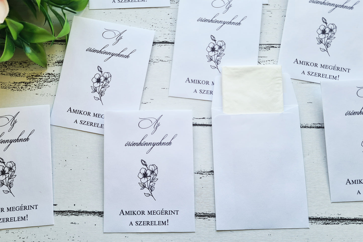 Az örömkönnyeknek - esküvői zsebkendő