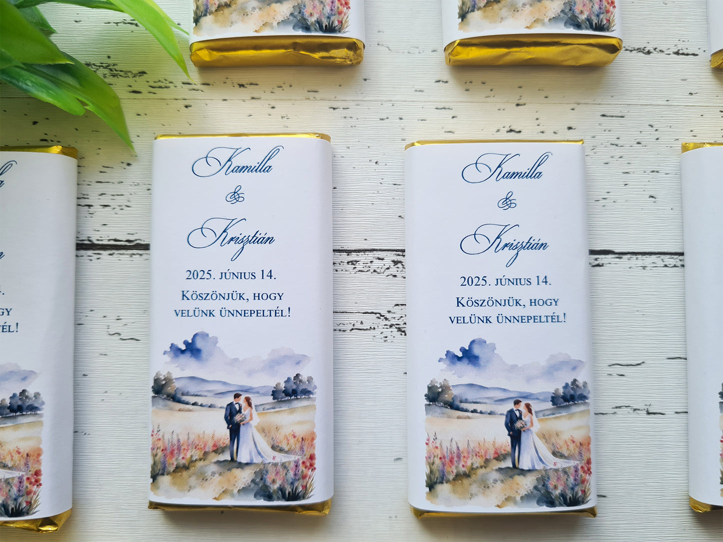 Esküvői csoki, csokoládé köszönetajándék