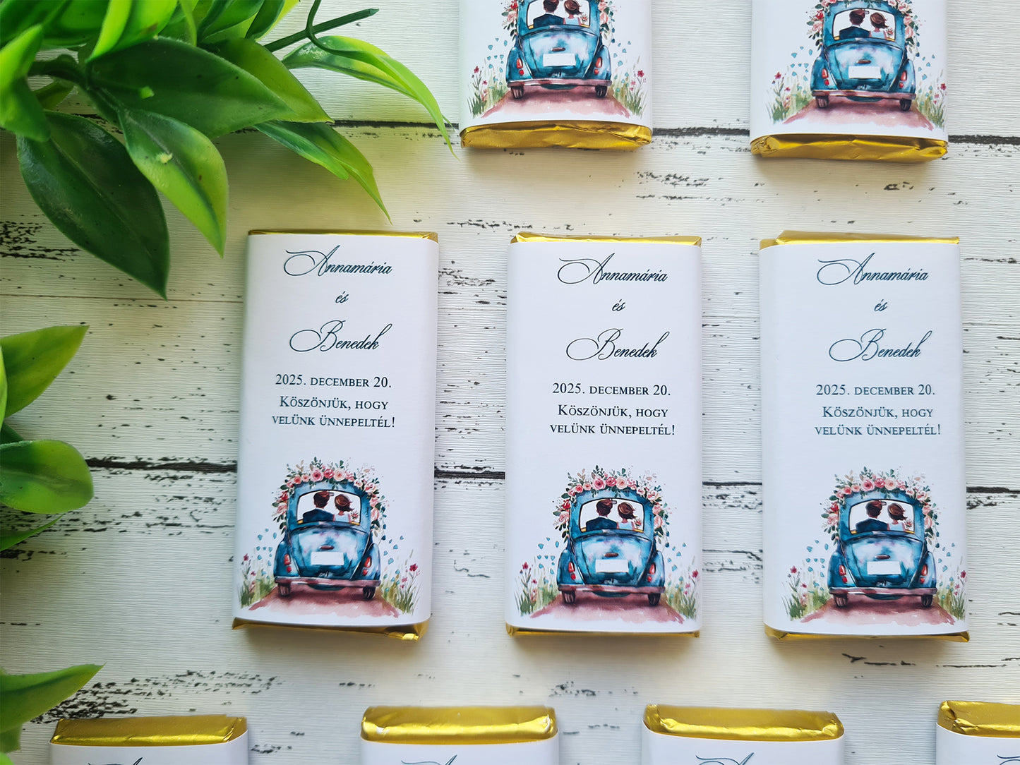 Esküvői csoki, csokoládé köszönetajándék