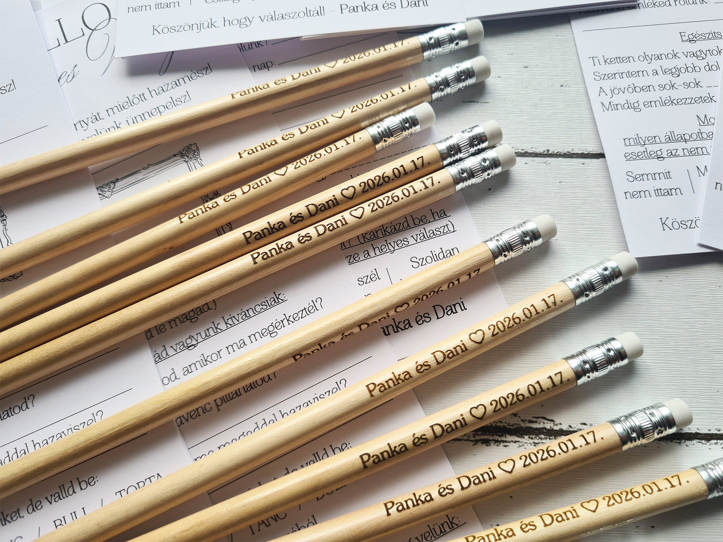 Gravírozott ceruza köszönetajándék