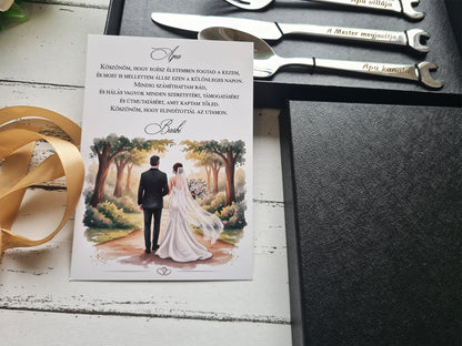 Szeretetből összerakva - Egyedi villáskulcs evőeszköz szett Apáknak